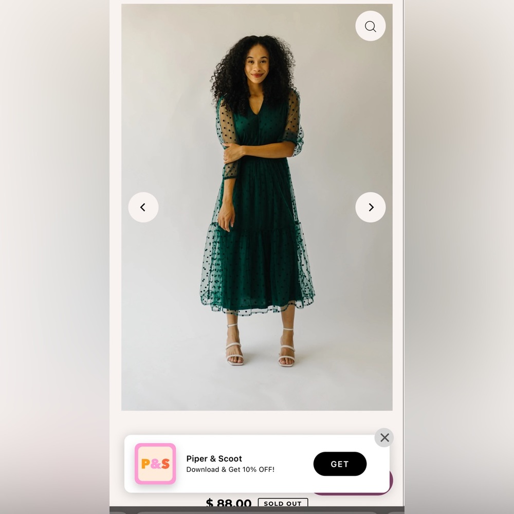 Piper And Scoot Swiss Dot Midi Dress - image 6